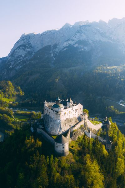 Burg Hohenwerfen aus der Vogelperspektive