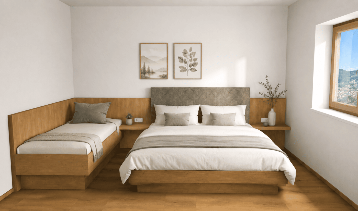Visualisierung der Wohnküche in Tobhart Living Flat one